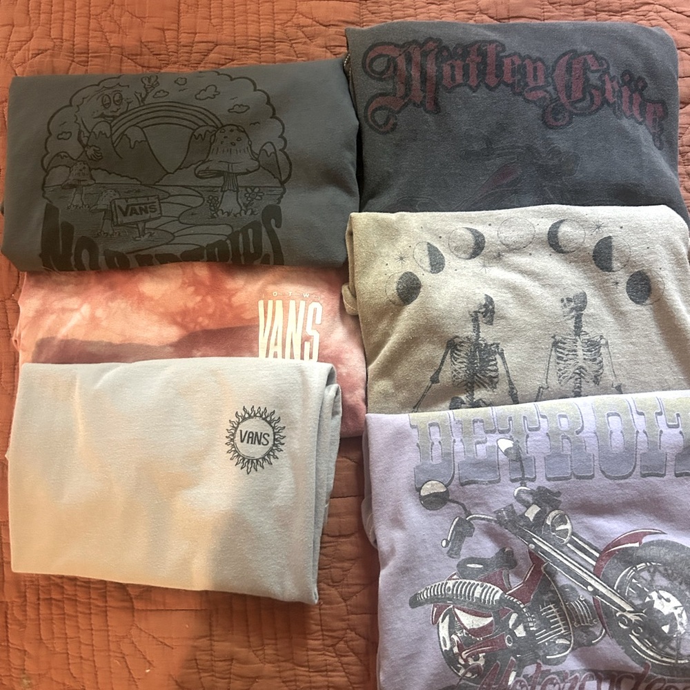 6 t-shirts 3 vans 3 miscellaneous from Tilly’s